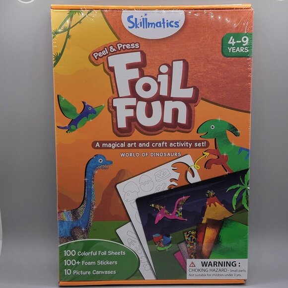 Skillmatics Peel & Presss Foil Fun World of Dinosaurs Craft Activity Set Age 4-9 - Picture 1 of 4